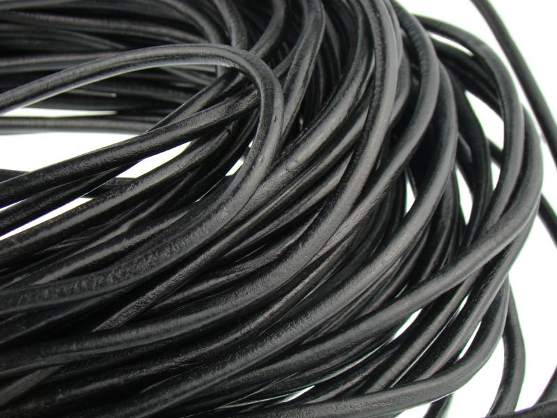 esnado Lederriemen Rund 6 mm - Schwarz esnado Lederriemen Rund 6 mm - Schwarz von Esnado