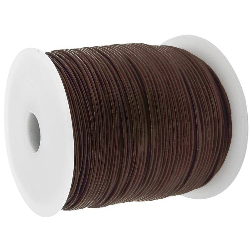 esnado Lederschnur 1 mm Braun- Rindsleder von Esnado