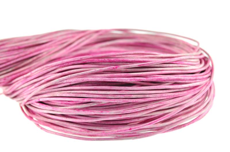 esnado Lederschnur 2mm in Mesh Rose Pink – Echtes Rindsleder esnado Lederschnur 2mm in Mesh Rose Pink – Echtes Rindsleder von Esnado