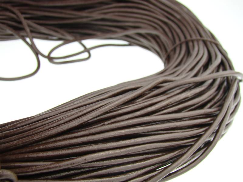 esnado Lederschnur 3 mm Braun - echtes Leder von Esnado