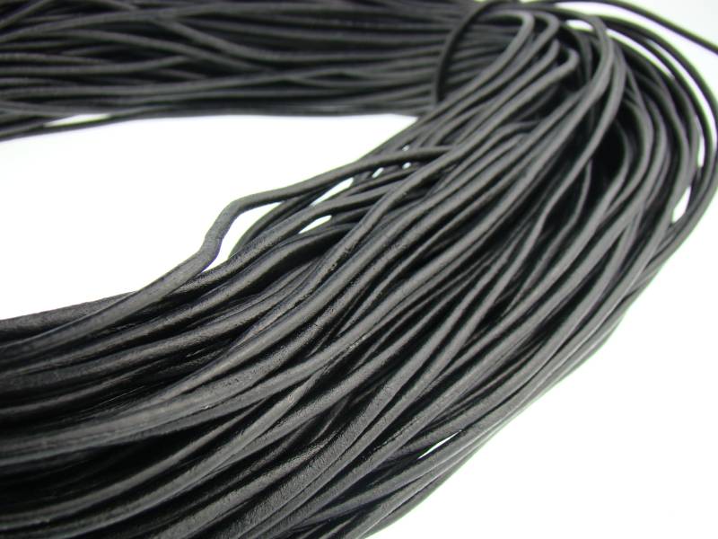 esnado Lederschnur 3 mm Schwarz - echtes Leder von Esnado