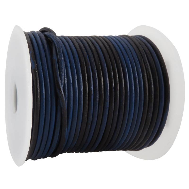 esnado Lederschnur Rund 2 mm - Bicolor Blau/Schwarz. Länge: 25 m auf Rolle esnado Lederschnur Rund 2 mm - Bicolor Blau/Schwarz. Länge: 25 m auf Rolle von Esnado