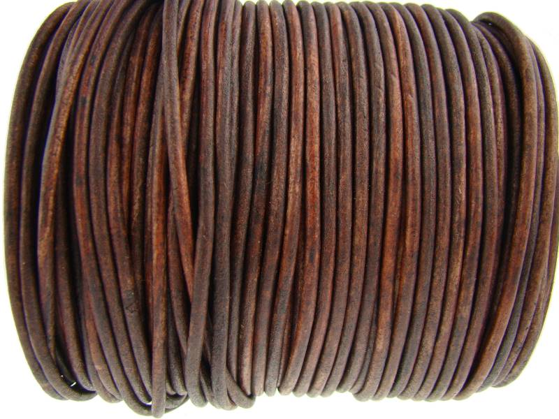 esnado Lederschnur Rund 3 mm  Antik Braun - echtes Leder esnado Lederschnur Rund 3 mm  Antik Braun - echtes Leder von Esnado