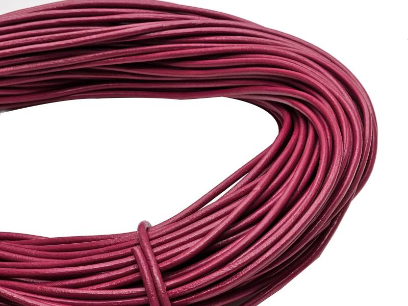 esnado Lederschnur Rund 4 mm - Fuchsia - echtes Leder esnado Lederschnur Rund 4 mm - Fuchsia - echtes Leder von Esnado