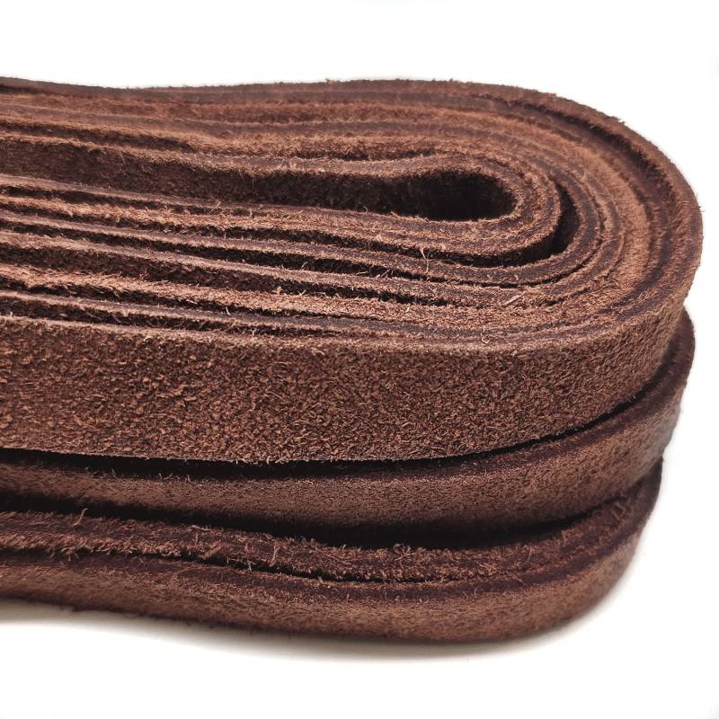 esnado Wildlederband flach, 15 mm x 2,5 mm - Hellbraun von Esnado