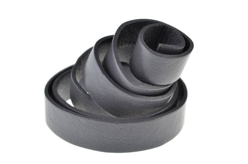 esnado flaches Lederband | Grau | 1 Meter von Esnado