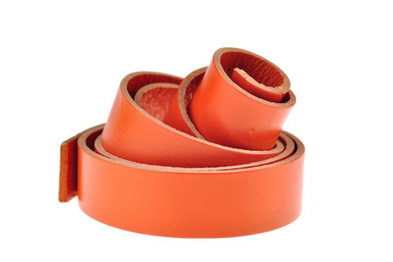 esnado flaches Lederband | Orange | 1 Meter esnado flaches Lederband | Orange | 1 Meter von Esnado