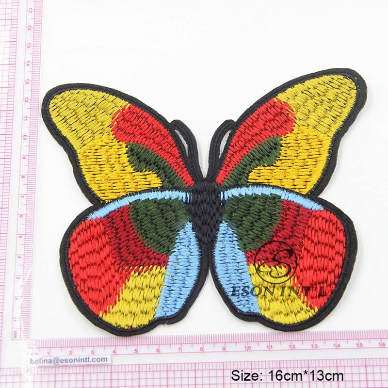 Gestickter Schmetterling Applikation Bügelbild Bunt von EsonfashionI