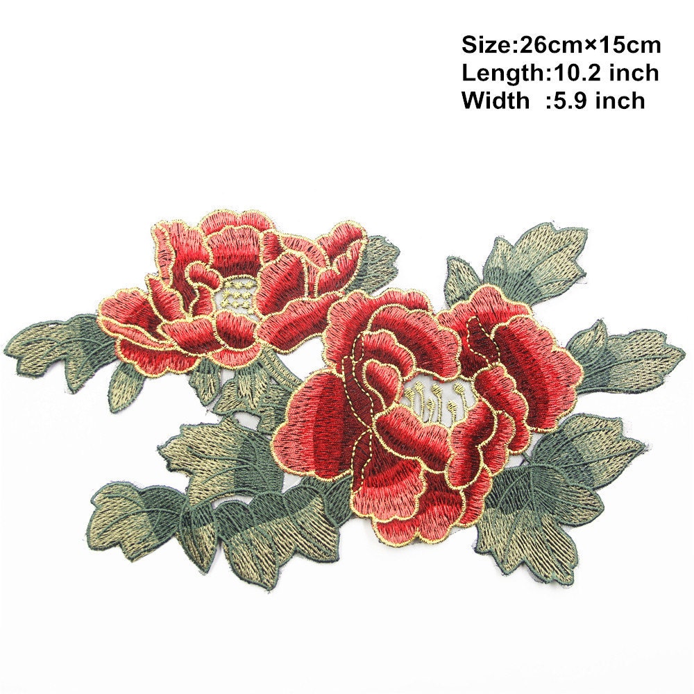 3D Floral Gestickte Applikation Patch Stoff Blume Kleidungsstück Verschönerung von EsonfashionI