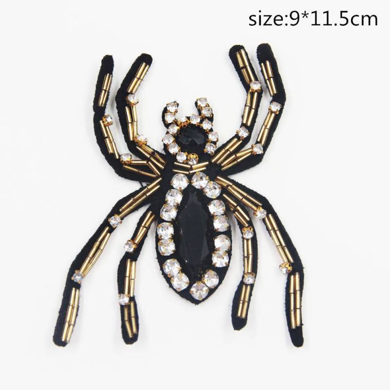 3D Perlen Spinne Patch Kristall Pailletten Gestickte Applikation 3D Perlen Spinne Patch Kristall Pailletten Gestickte Applikation von EsonfashionI