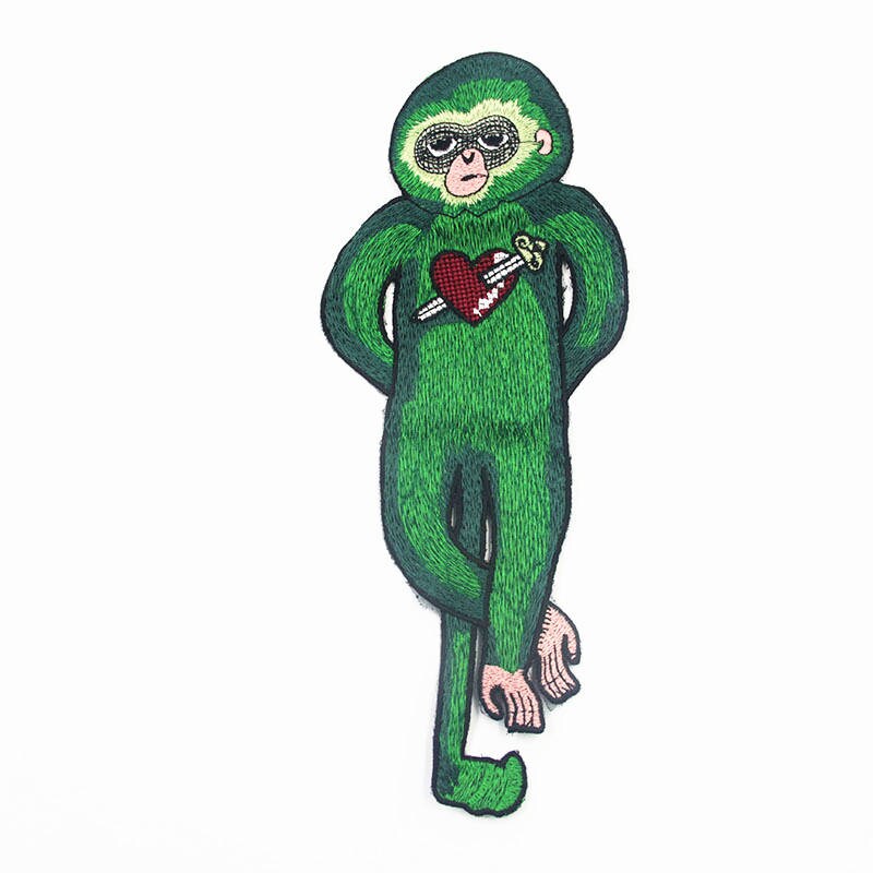Aufnäher Zum Aufbügeln Äffchen Mit Herz & Schwert von EsonfashionI