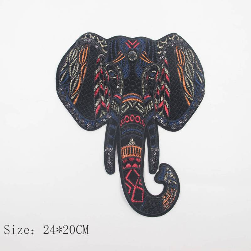 Ethno Elefant Embroidery Patch Tier-Applikation | 25 X 20 cm von EsonfashionI
