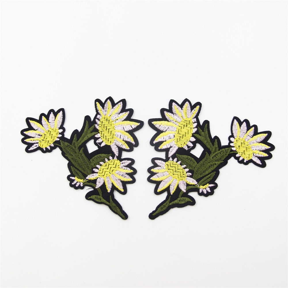 Gelbe Blumen Applikation Aufnäher | 2 Stück von EsonfashionI