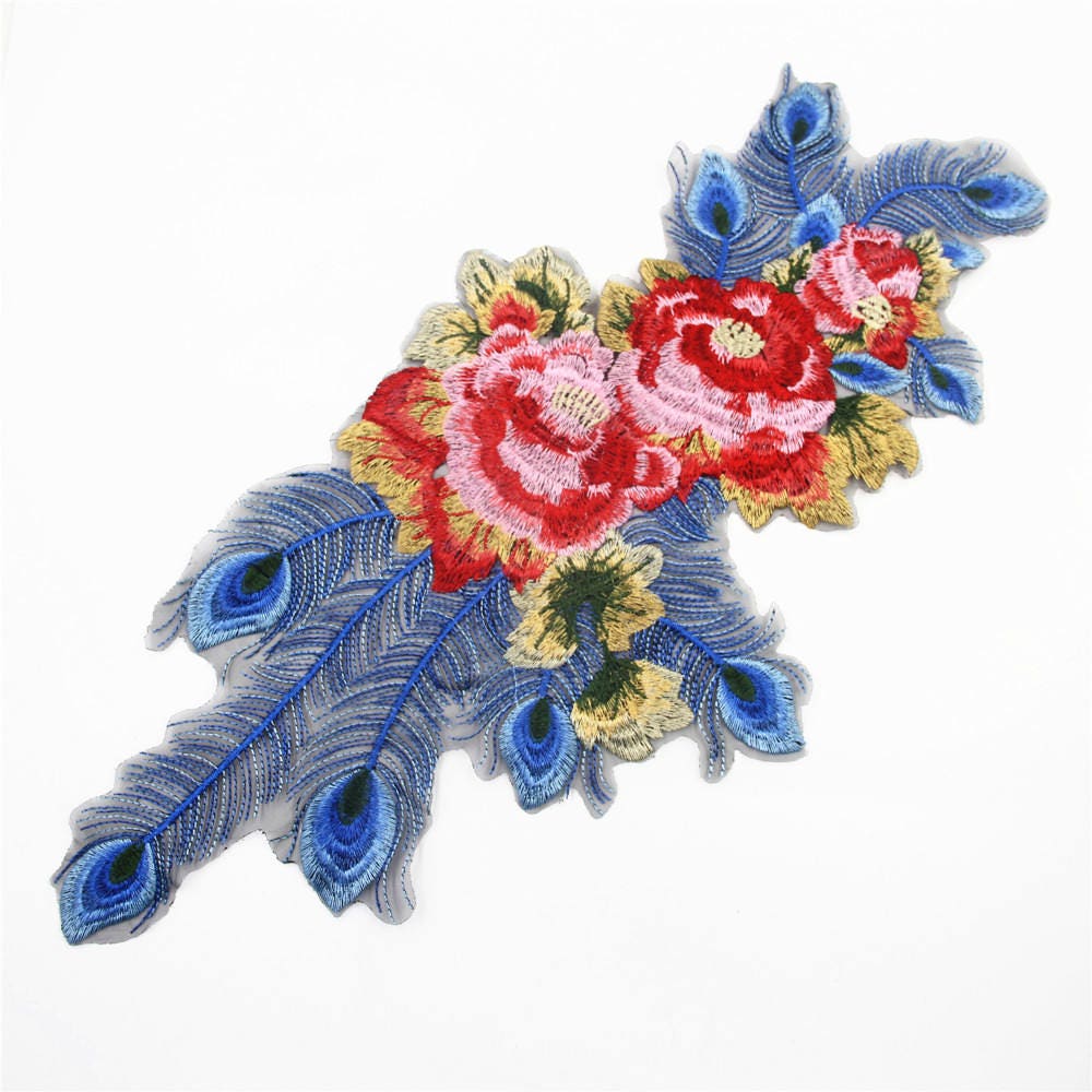 Gestickte Blumenapplikation Vintage Blumenstickerei von EsonfashionI
