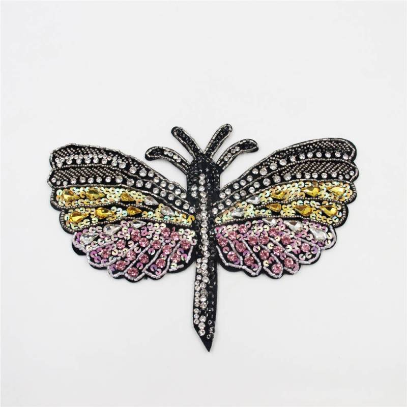 Gestickte Libelle Aufnäher Aufnäher Aus Kristallperlen von EsonfashionI
