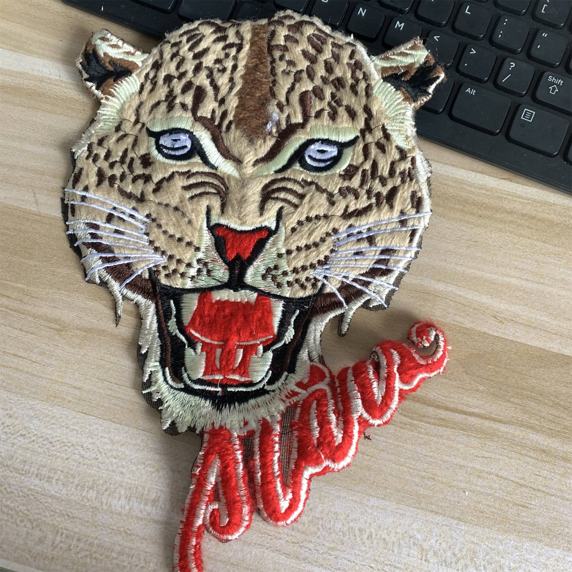 Gestickte Panther Kopf Applikation Aufnäher Bügelbild Accessoire von EsonfashionI