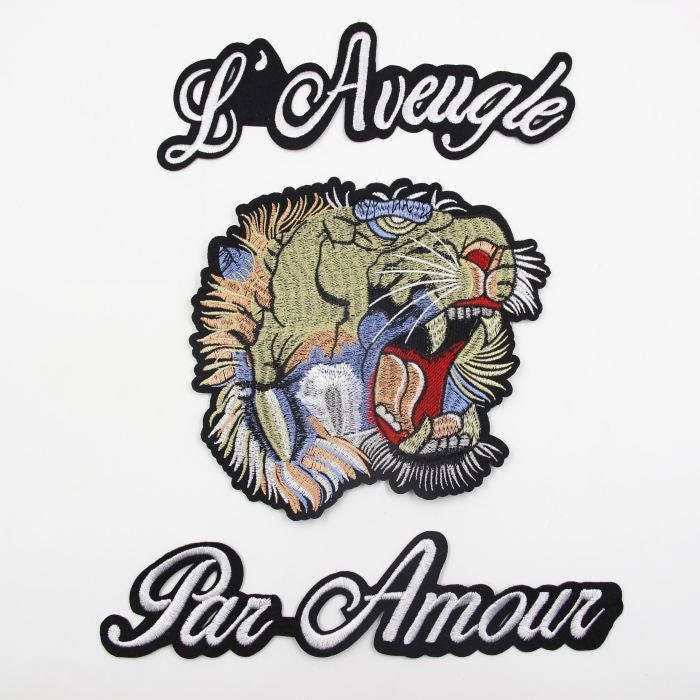 Gesticktes Tiger Aufnäher Set Aufbügler Mit Buchstaben von EsonfashionI