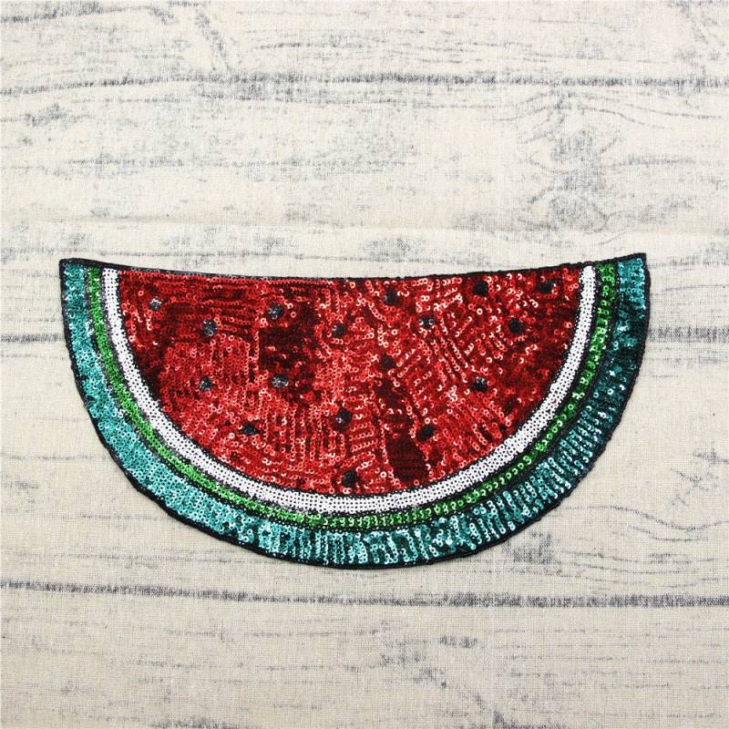 Großer Sequin Watermelon Patch Gestickte Applikation Zum Aufbügeln von EsonfashionI