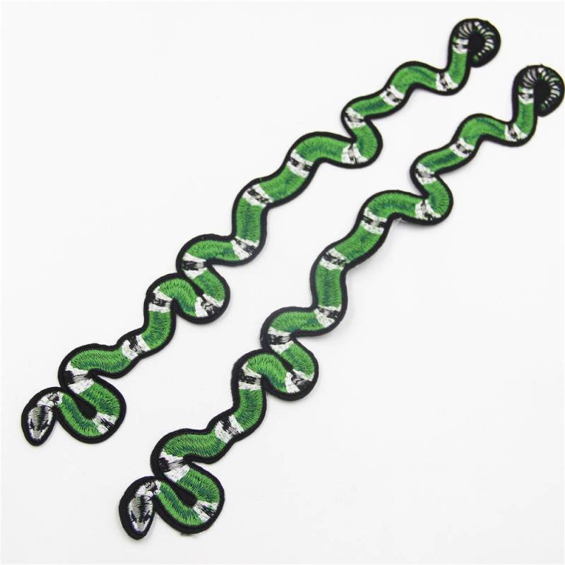 Grüne Schlange Stickapplikation | 2 Stück von EsonfashionI