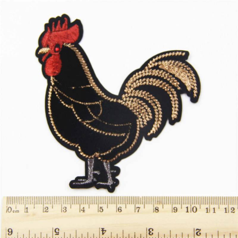 Gesticktes Huhn Aufnäher Zahnbürste Stickapplikation | 10 X 9 cm von EsonfashionI