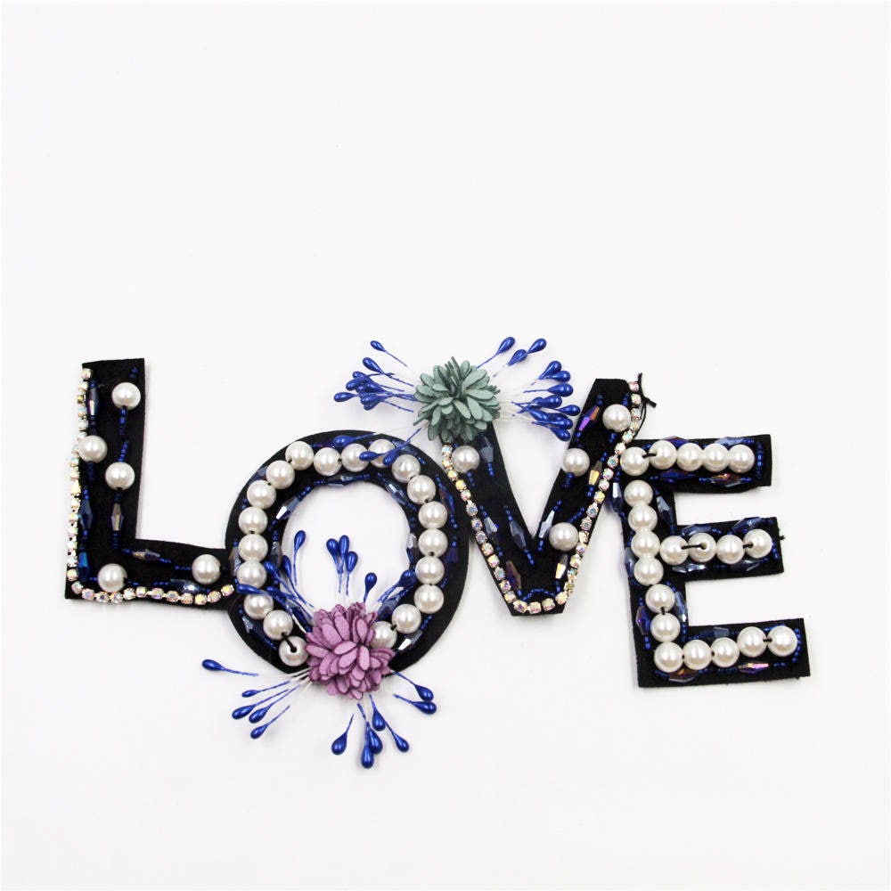 Love Buchstaben Aufnäher Diamantförmige Applikation von EsonfashionI