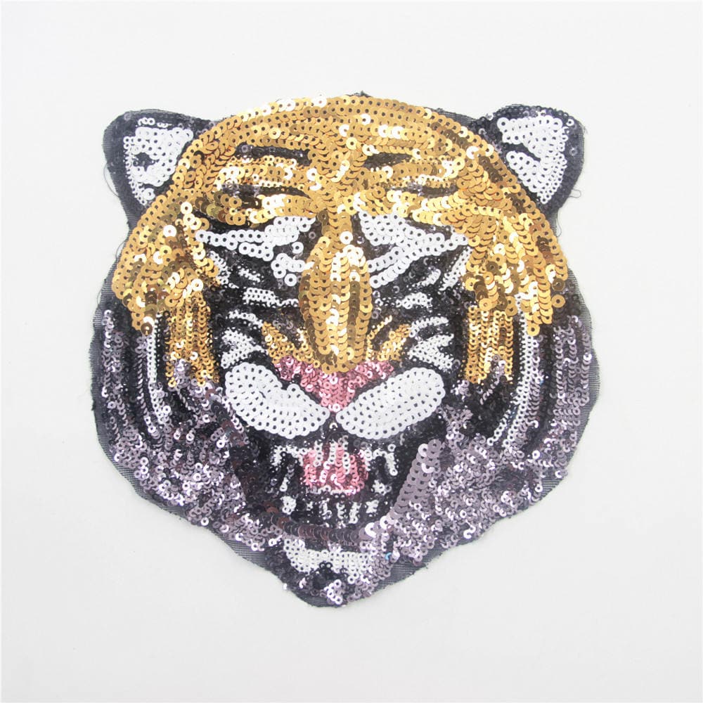 Pailletten Panther Applikation Aufnäher Gesticktes Bügelbild Accessoire von EsonfashionI