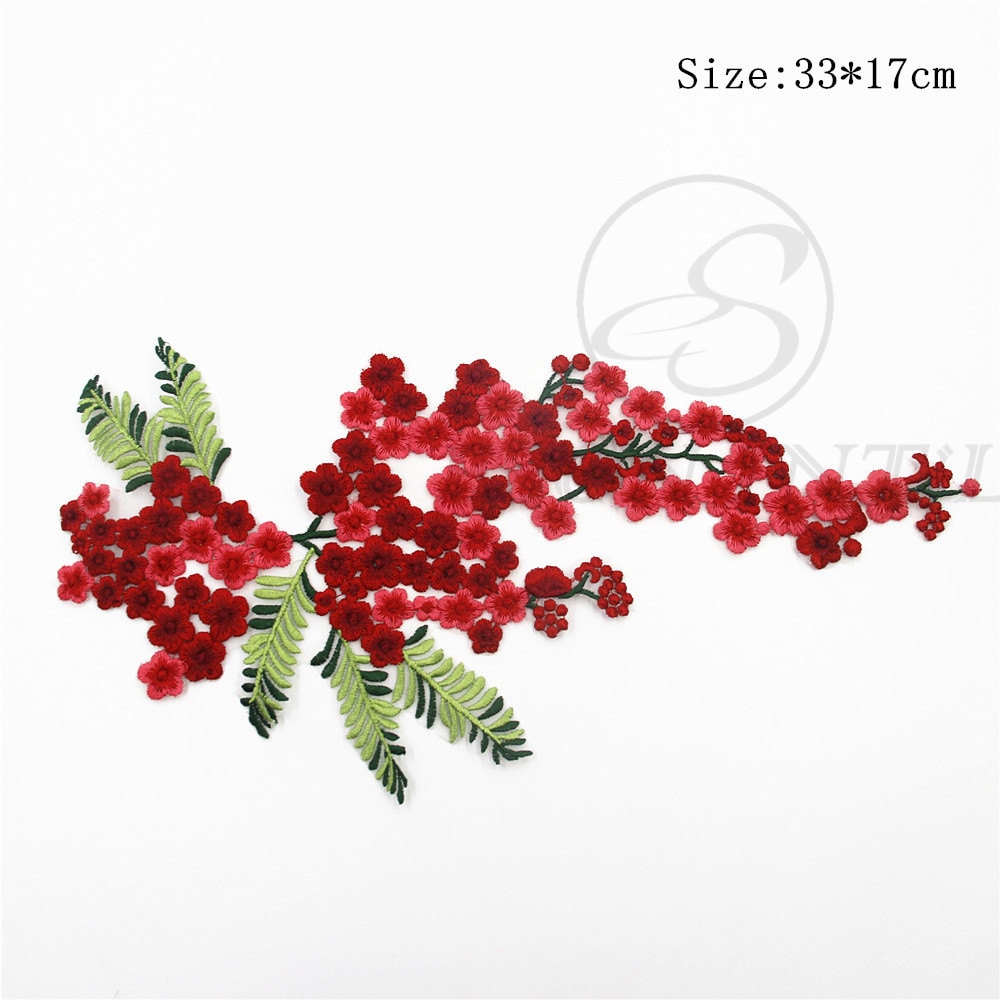 Pflaumenblüte Stickapplikation Blumenbild, Nähzubehör von EsonfashionI