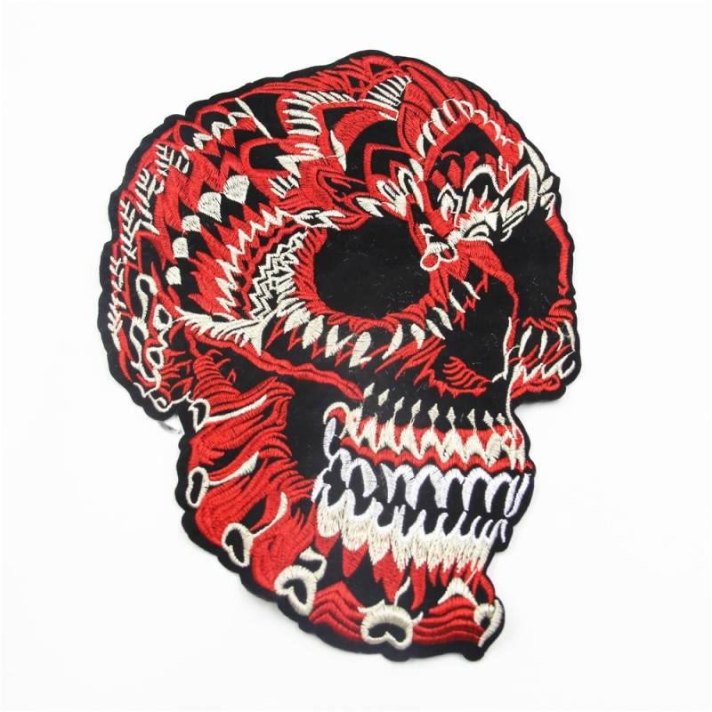 Roter Totenkopf Aufnäher Große Aufnäher Für Kleidungsstück Roter Totenkopf Aufnäher Große Aufnäher Für Kleidungsstück von EsonfashionI