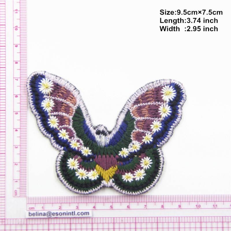 Schmetterling Gestickter Aufnäher, Gestickte Applikation von EsonfashionI