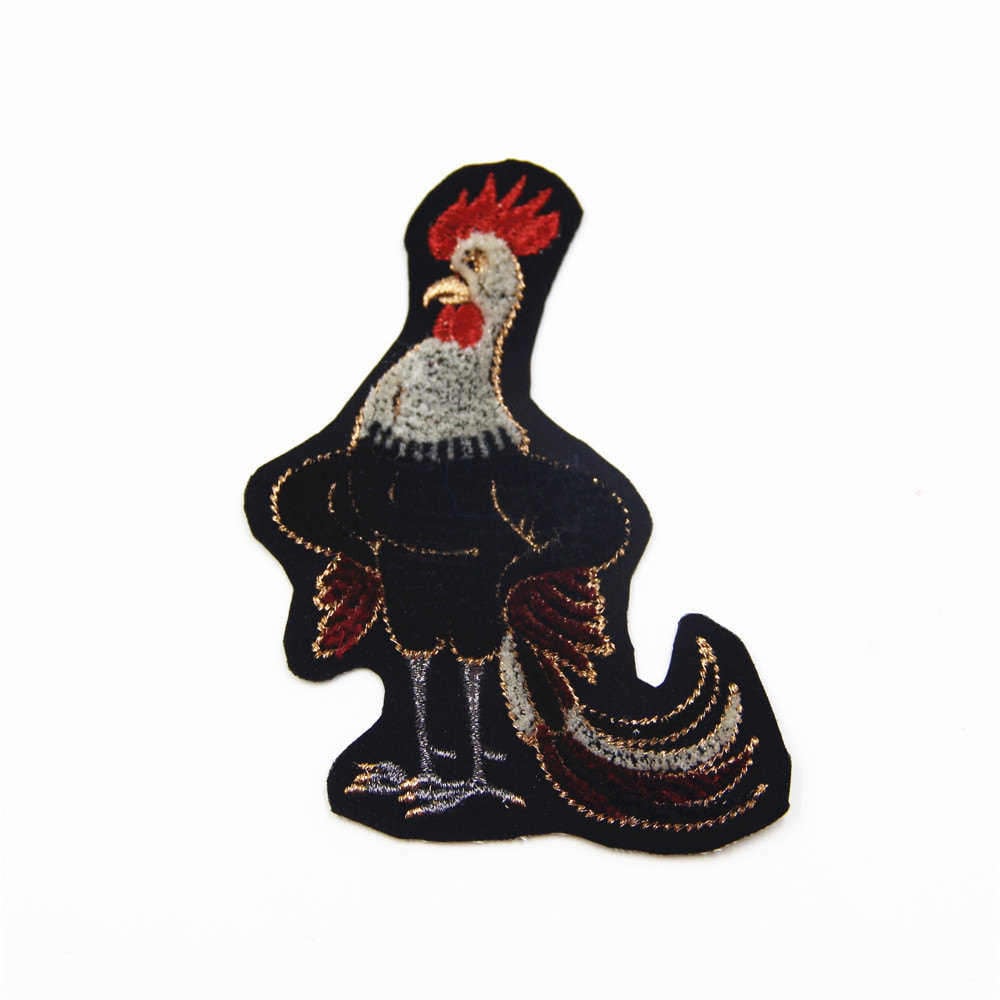 Schwarzes Huhn Embroidery Patch Bügelbild Pailletten | 11 X 9 cm von EsonfashionI