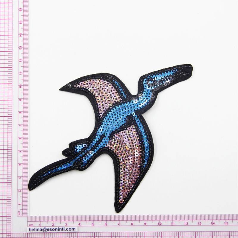 Sequin Pterodactyl Patch Gestickte Dinosaurier Applikation von EsonfashionI