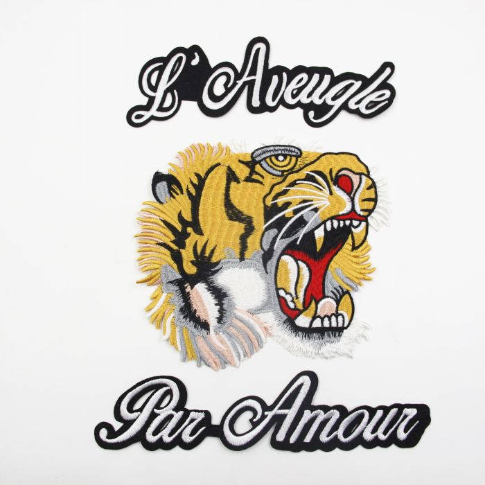 Tiger Gestickte Applikation Flicken Set Aufbügeln/Annähen von EsonfashionI
