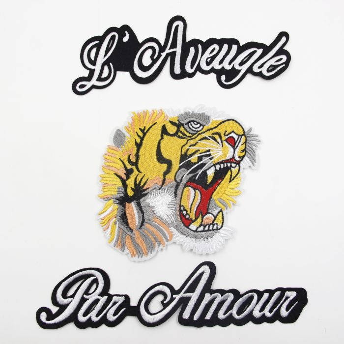 Tiger Gestickte Applikation Flicken Set Aufbügeln/Annähen von EsonfashionI