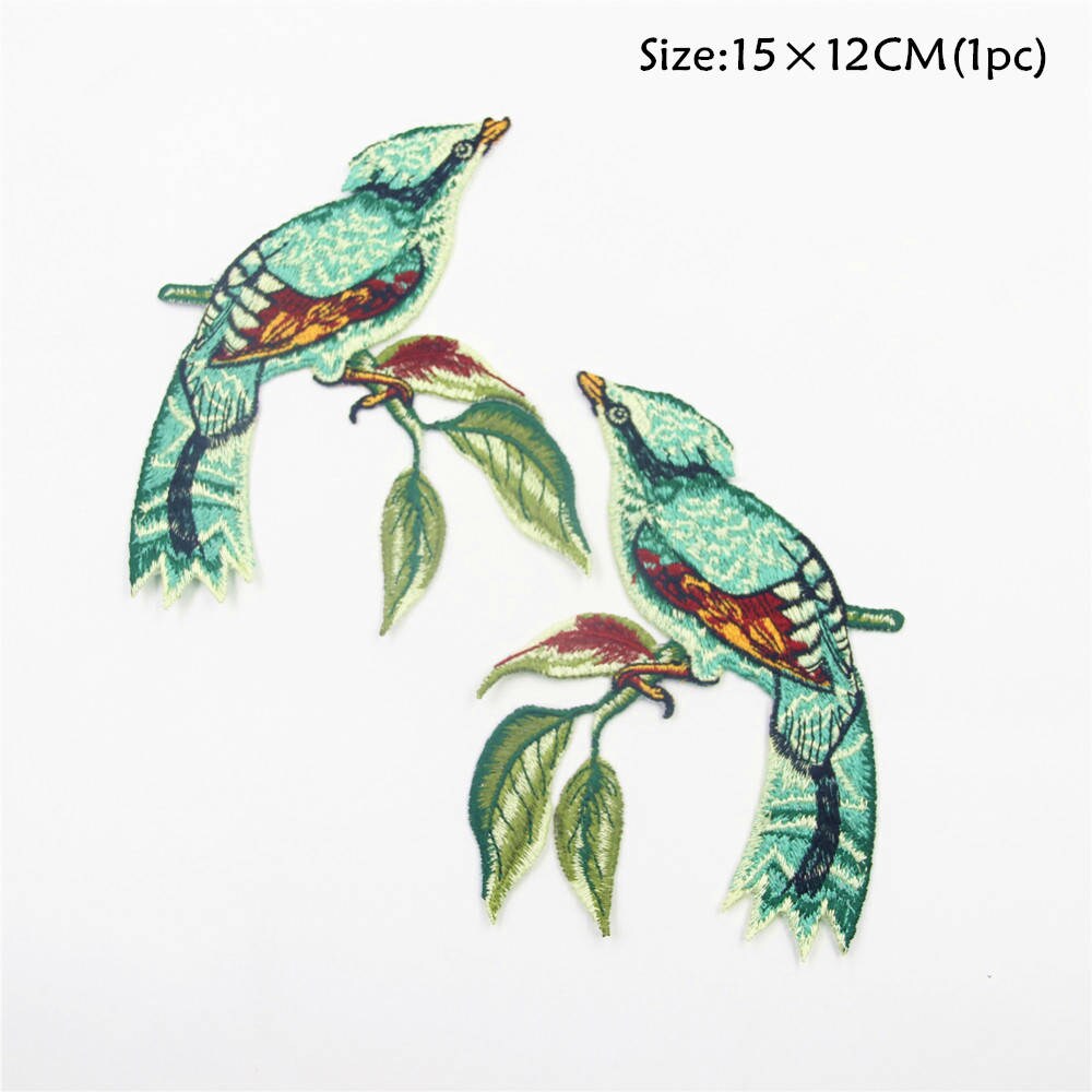 Vogel Stickerei Aufnäher Bügelbild, Kleidungsaccessoires | 2 Stück von EsonfashionI
