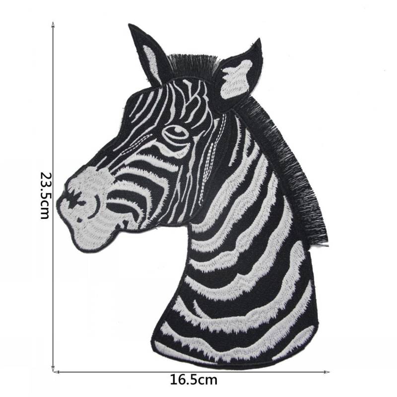 Zebra Patch, 1 Stück Groß Gestickt Applikation Hochwertige Patch, Zebra Für Kleidungsstück von EsonfashionI