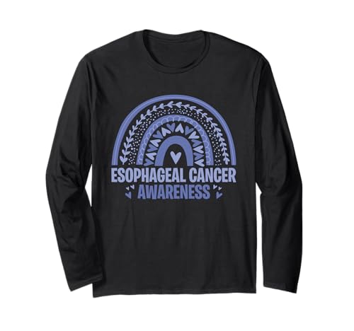 Speiseröhrenkrebs Bewusstsein Immergrün Regenbogen für Frauen Männer Langarmshirt Speiseröhrenkrebs Bewusstsein Immergrün Regenbogen für Frauen Männer Langarmshirt von Esophageal Cancer Awareness Periwinkle Ribbon
