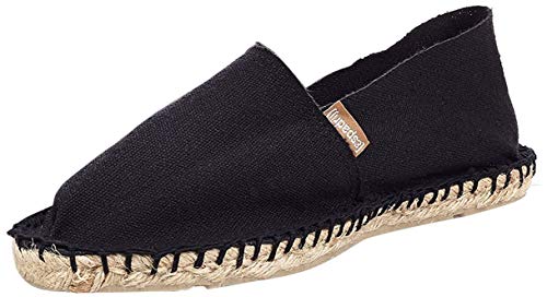 ESPADRIJ L'ORIGINALE Unisex-Erwachsene Classic Espadrilles, Schwarz Black Noir von Espadrij