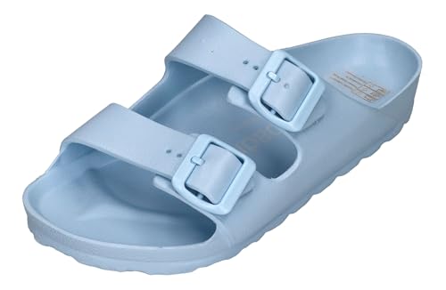 Espadrij L'ORIGINALE Damen Pantolette AMI POOL bleu clair, Größe:42 EU von Espadrij