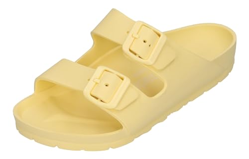 Espadrij L'ORIGINALE Damen Pantolette AMI POOL jaune, Größe:36 EU von Espadrij