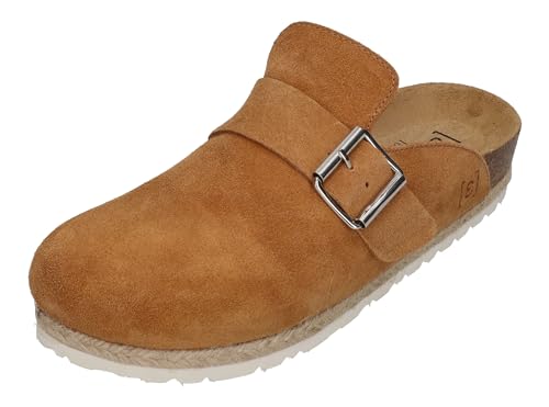 Espadrij L'ORIGINALE Pantolette - CLOQ VELOUR BOUCLE - cognac, Größe:37 EU von Espadrij