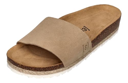 Espadrij L'ORIGINALE Pantoletten COPINE VELOUR beige, Größe:40 EU von Espadrij