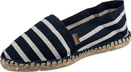Espadrij L'Originale Classic gestreift Marine/Ecru Damen Espadrilles Sommerschuhe Leinen (41) von Espadrij