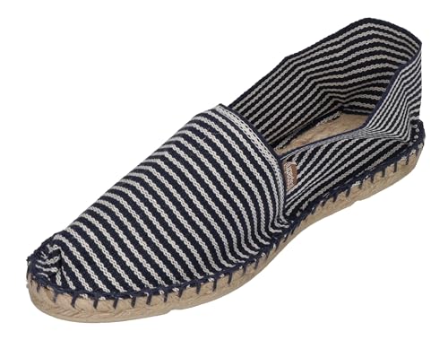 Espadrij L'Originale Espadrilles - Classic 100 - Ecru Marine fine, Größe:42 EU von Espadrij