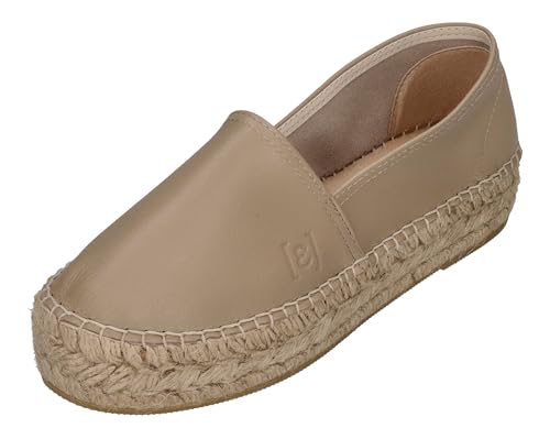 Espadrij L'Originale Espadrilles - Classic Cuir HIGH - Taupe, Größe:39 EU von Espadrij
