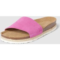 Espadrij Ledersandalette mit Logo-Prägung Modell 'COPINE VELOUR' in Pink, Größe 39 von Espadrij