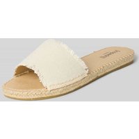Espadrij Slides mit Fransen Modell 'PLAGE' in Offwhite, Größe 41 von Espadrij