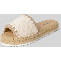 Espadrij Slides mit profilierter Sohle Modell 'PLAGE CROCHET' in Offwhite, Größe 40 von Espadrij