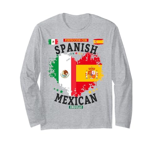 Spanische mexikanische Wurzeln, Outfit-Idee für Frauen und España-Flagge Langarmshirt Spanische mexikanische Wurzeln, Outfit-Idee für Frauen und España-Flagge Langarmshirt von España Mexicano Hispanic Heritage Month Kids Ideas