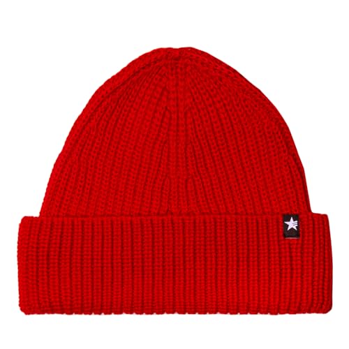 Esperando Aakster Beanie, 100% Merinowolle, Made in Europa sehr weiche Wolle, Damen und Herren Wintermütze, nachhaltig hergestellt (Rot) von Esperando