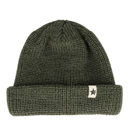 Esperando Sailor Beanie, 100% Schurwolle, Made in Germany, Troyer Mütze, Fisherman, Damen und Herren Wintermütze (Dunkelgrün) von Esperando